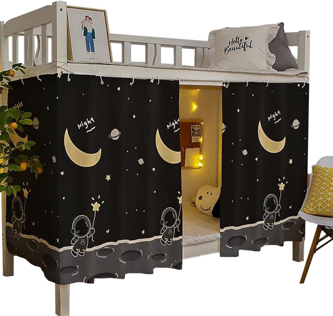 Privacy Curtains for Bottom Bunk - Spaceman Theme