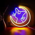 Anime Sailor Moon Cat Luna Neon Sign 13x12 in - Dimmable Kawaii Wall