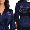 Mis Quince Anos Robes - Personalized Satin Quinceanera (Style BRZG)