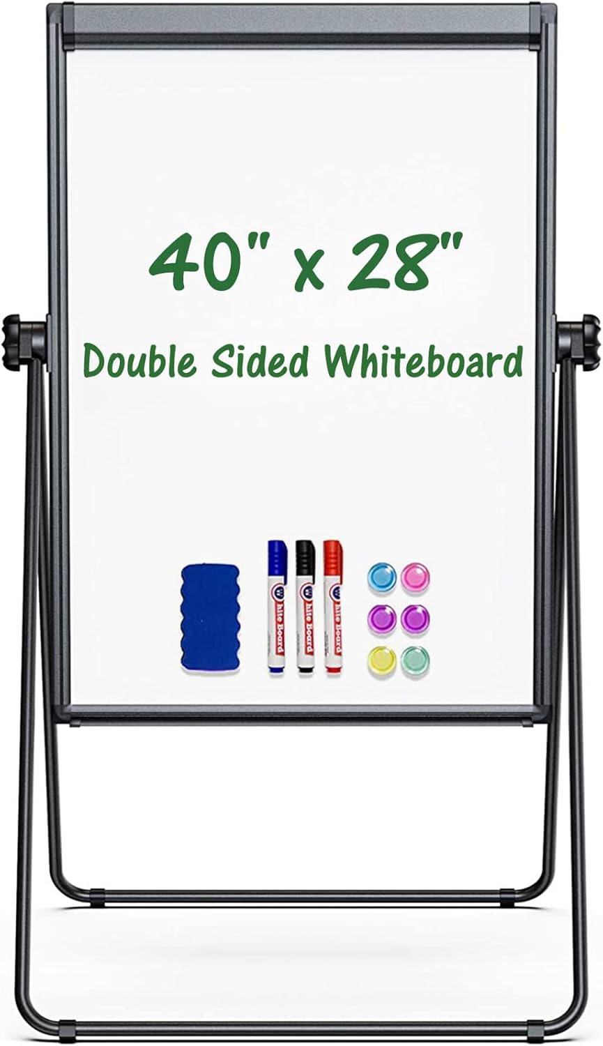 Stand White Board Magnetic 40 x 28 in Dry Erase Board for Teaching