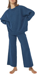 Pink Queen Women's Knit 2 Piece Lounge Set - Oversized Cozy Fit