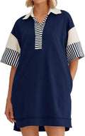 Women's Summer V Neck Polo Dress by Wenrine for Casual Style