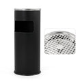 Round Stainless Steel Trash Can for Outdoor Waste Disposal