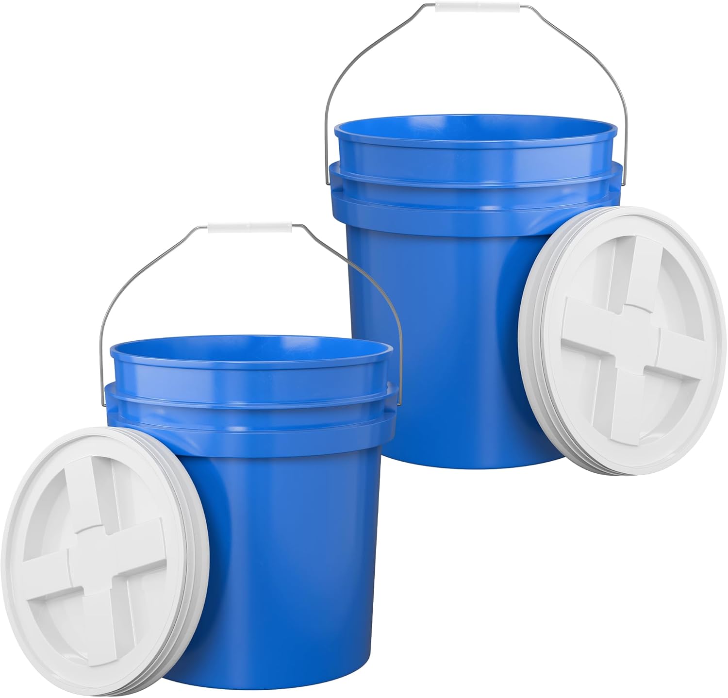 5-Gallon Blue Bucket Pail with Airtight Lid for Storage Needs