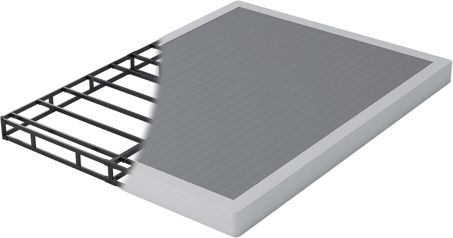 5 Inch Queen Size Box Spring Metal Frame Foundation for Comfort