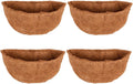 4PCS 18 in Coco Liners for Planters Half Round - Moisture Retaining