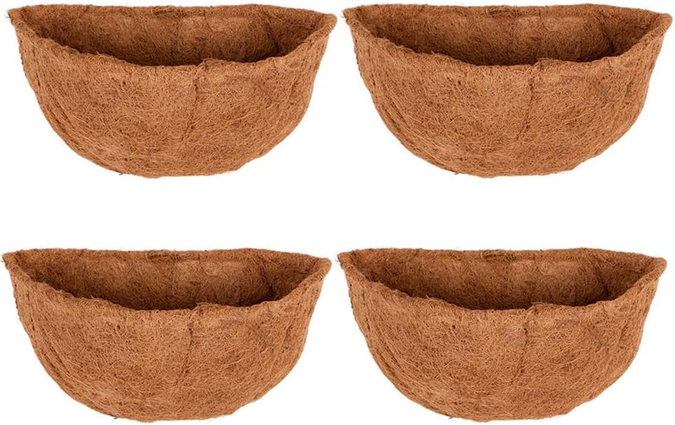 4PCS 18 Inch Coco Liners for Planters Half Round Baskets