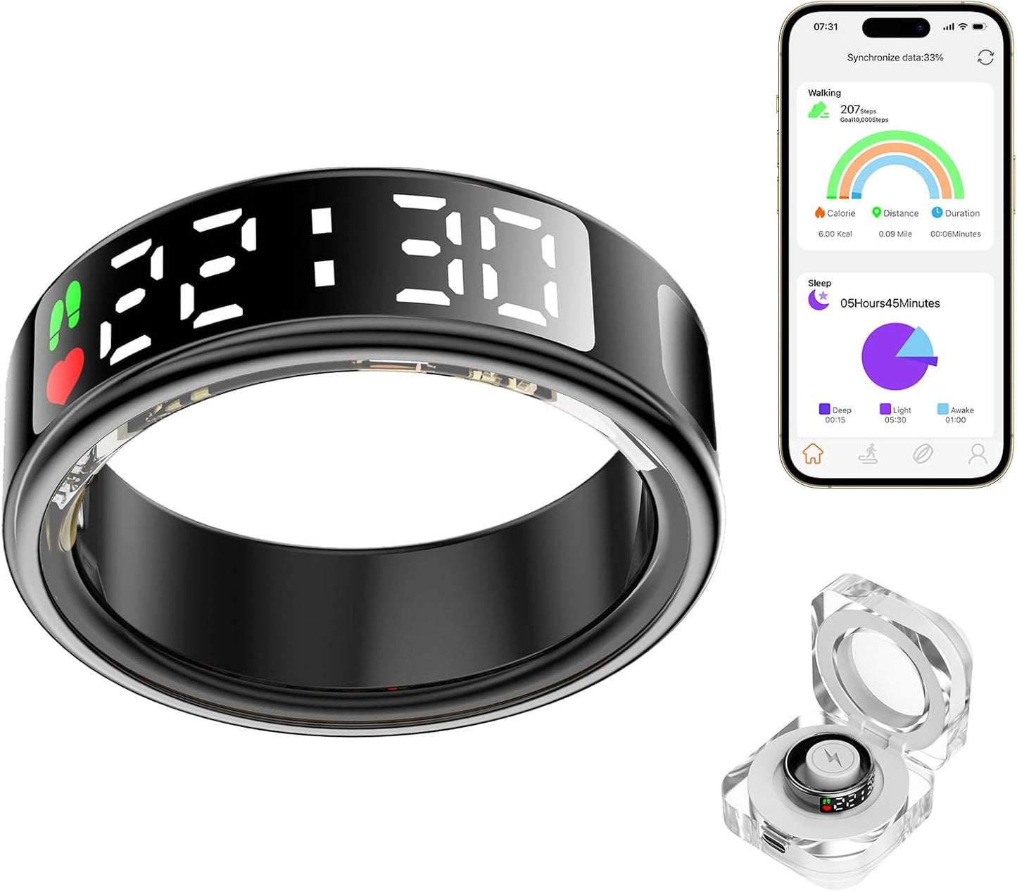 Timturbo Smart Ring: Track Health in Style