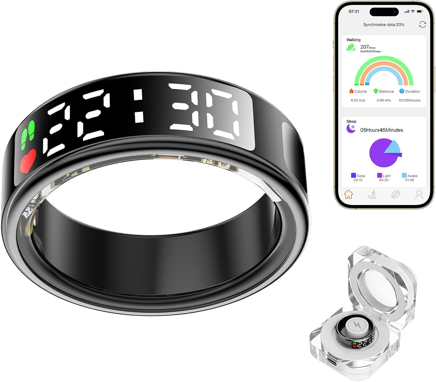 Timturbo Smart Ring: Track Health in Style
