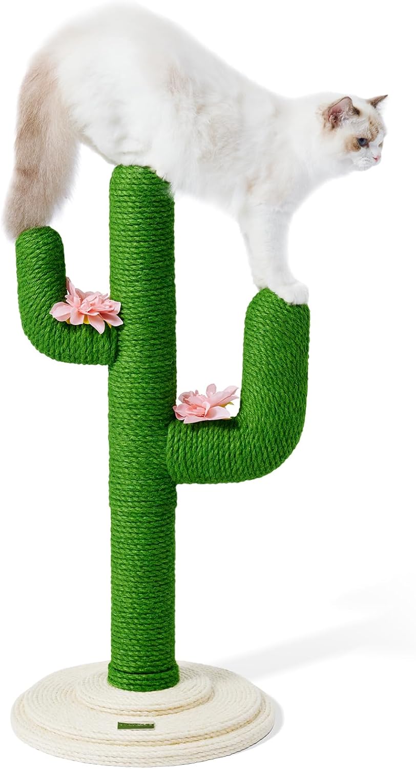 VETRESKA Cactus Cat Scratch Post for Indoor Cats - 31.5in Tall