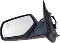 TRQ Mirror Power Fold Heat Memory Signal Puddle Textured Black LH