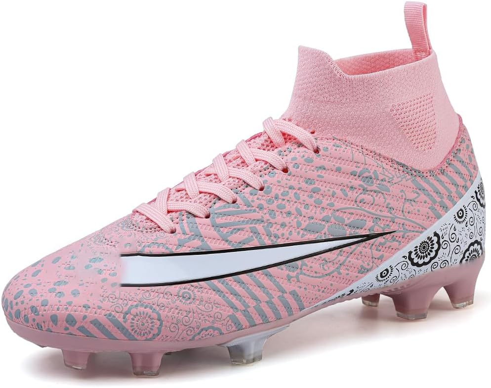 DimaiGlobal Kids Soccer Cleats for Youth High-Top Training Shoes