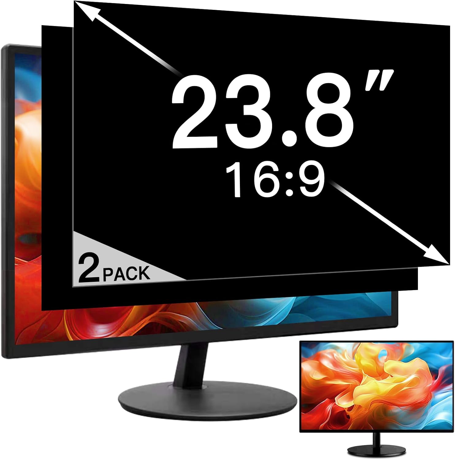 23.8 Inch Privacy Screen for Computer Monitor - Anti Glare Shield