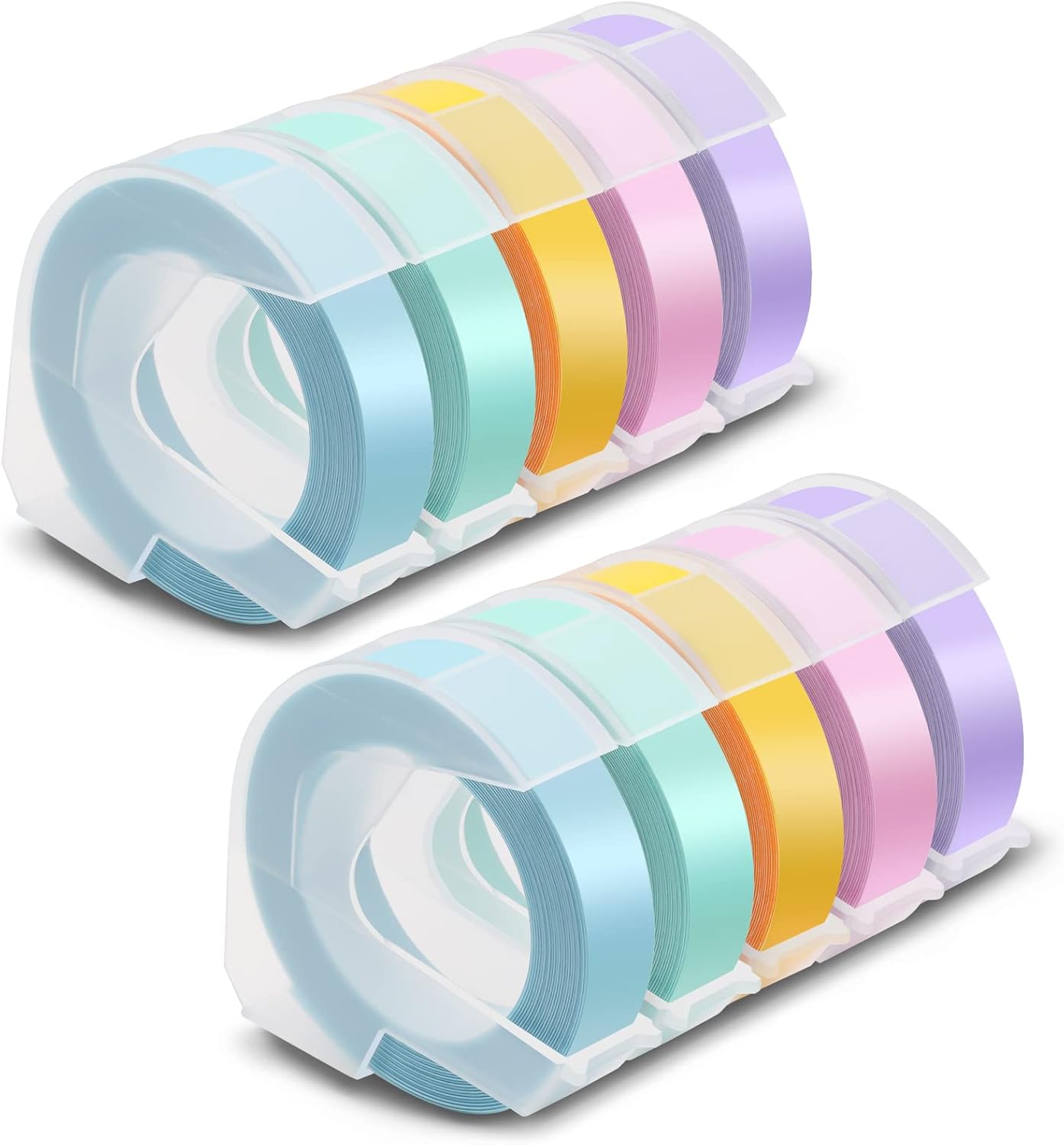 Pristar 3D Embossing Label Tape - Vibrant Colors, 10-Pack