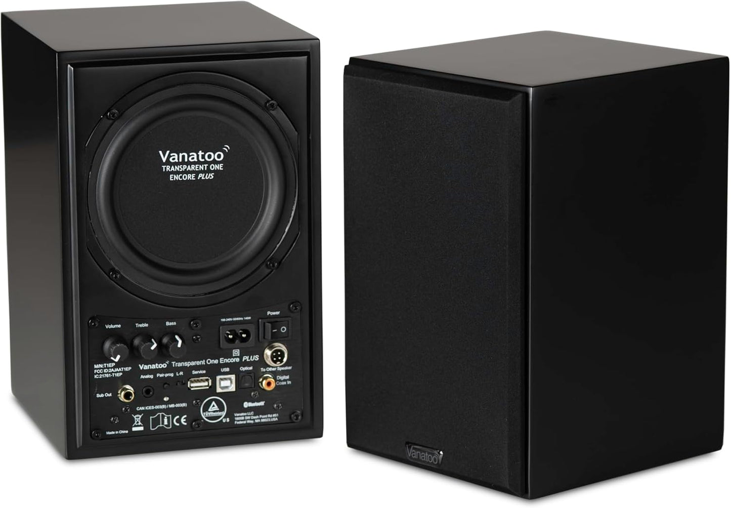 Vanatoo Black Transparent One Encore Plus Studio Monitor Speakers