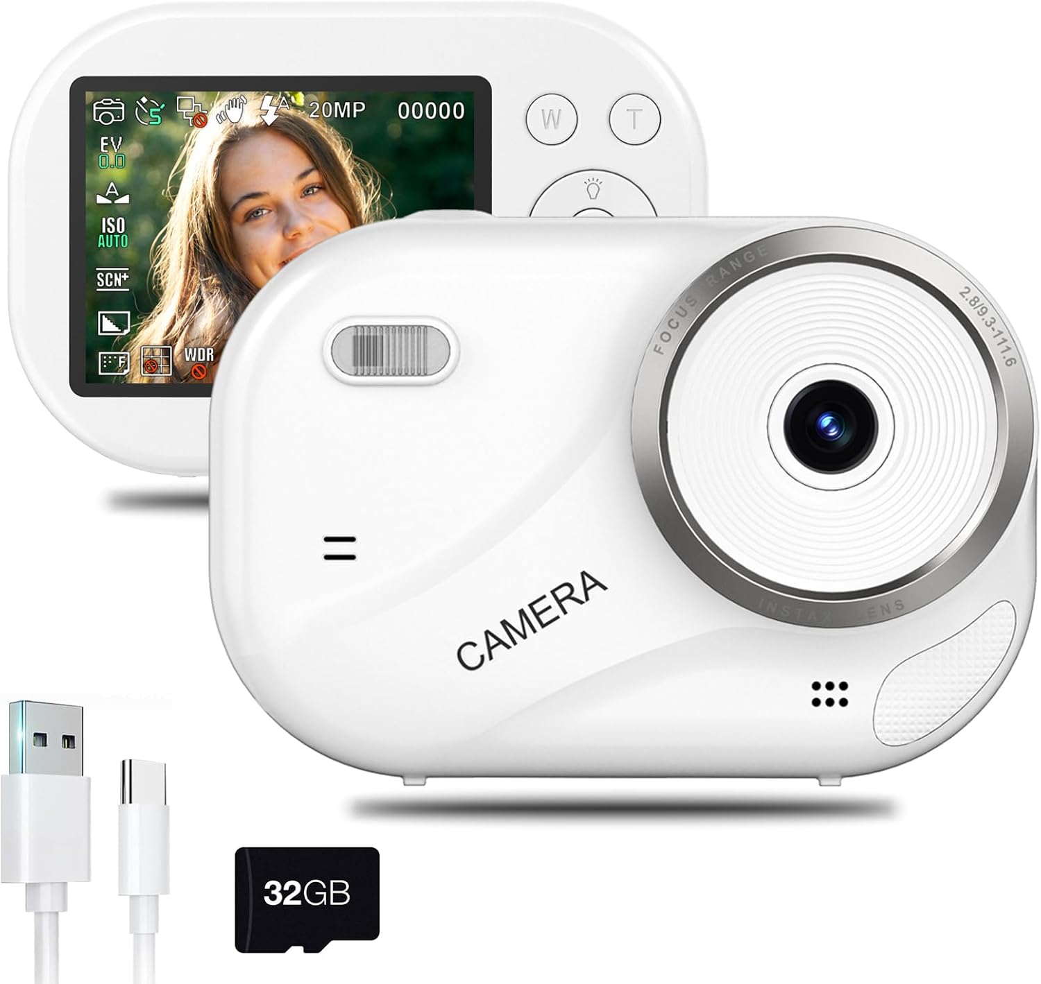 48MP 4K Video Camera for Teens - Anti-Shake, 16X Zoom