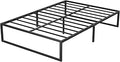 Black Bed Frame with Open-End Design Queen - Sturdy 16in Platform