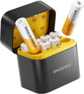 8 Pack Rechargeable Lithium AA Batteries with Fast Charger - Long