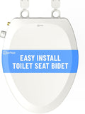 Clear Rear Elongated Bidet Toilet Seat for Easy Installation