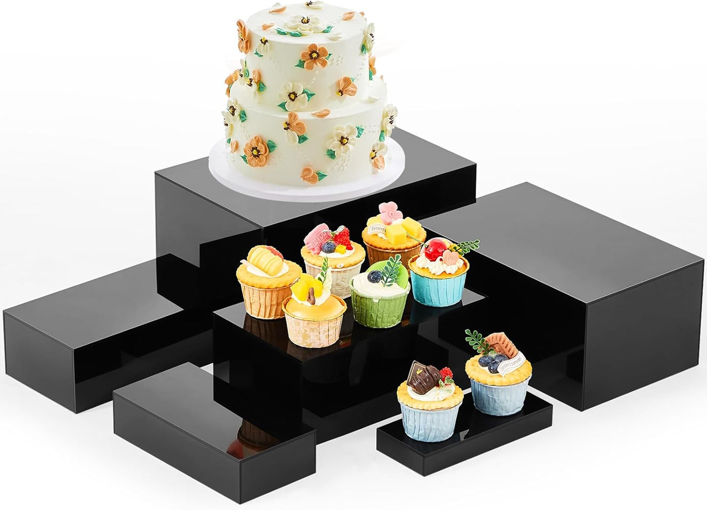 Large Buffet Risers Set of 6 for Catering and Party Displays