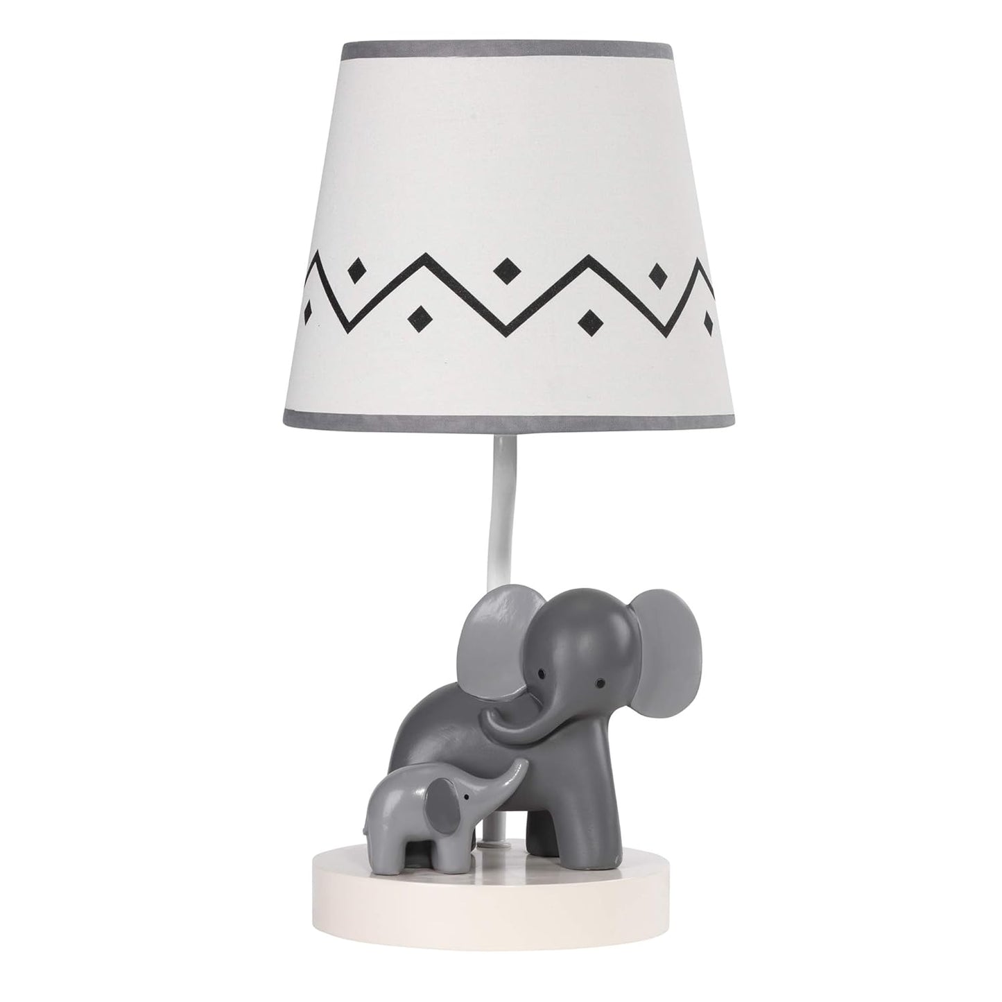 Lambs & Ivy Me & Mama Elephant Nursery Lamp with Shade & Bulb