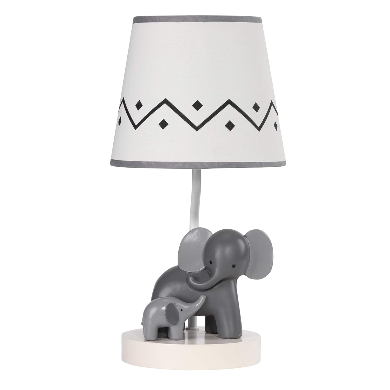 Lambs & Ivy Me & Mama Elephant Nursery Lamp with Shade & Bulb
