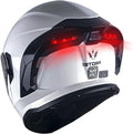 1Storm Motorcycle Modular Full Face Helmet Dual Visor - LED Tail Light
