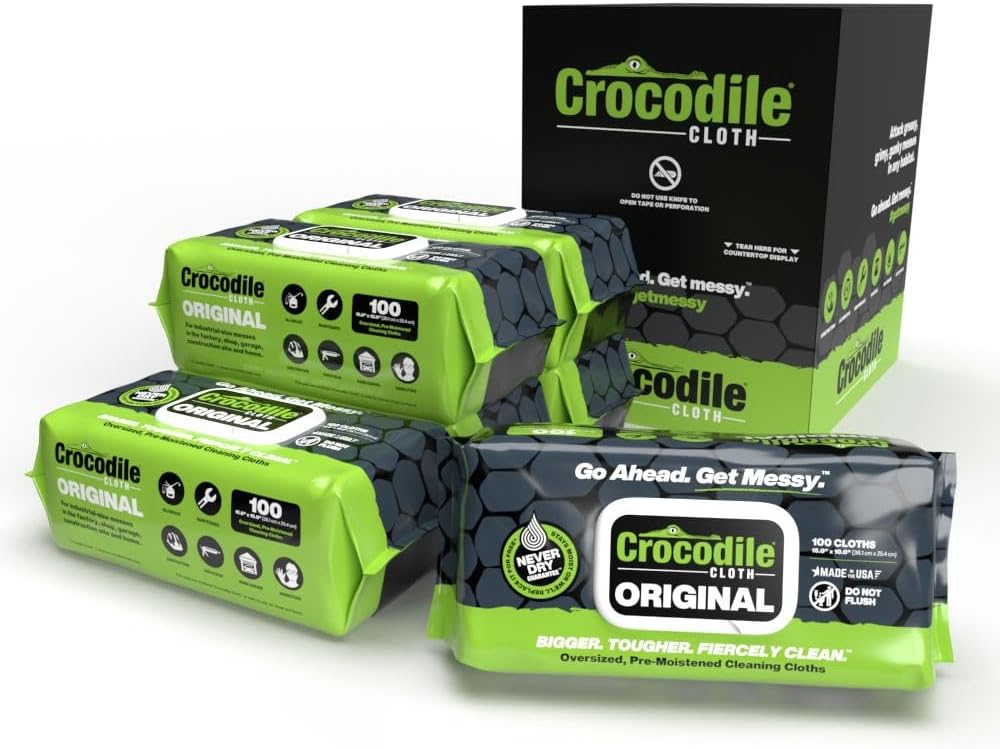 Crocodile Cloth Heavy-Duty Multi-Surface Cleaning Wipes 600 Count