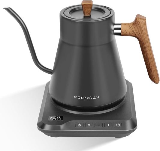 Ecorelax Gooseneck Electric Kettle with Precise Temperature Control
