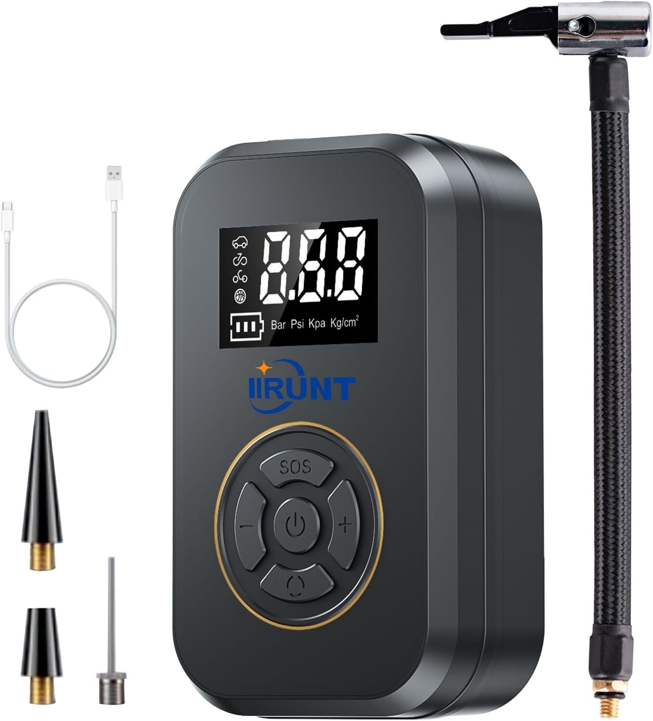 IIRUNT Portable Air Compressor - Inflate Any Tire Fast!