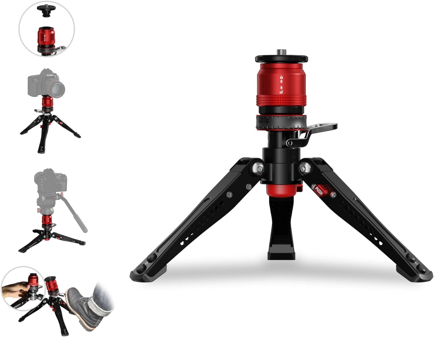 IFOOTAGE Cobra 3 Monopod Base-P Mini Tripod for Smooth Shots