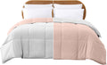 Modern Threads Down Alternative Reversible Comforter Blush/White King