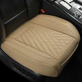 GIANT PANDA Front Car Seat Bottom Cover Beige - Durable PU Leather Fit