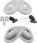 TRQ Brake Pad & Rotor Kit for 2003-2008 Honda Pilot - Premium Quality