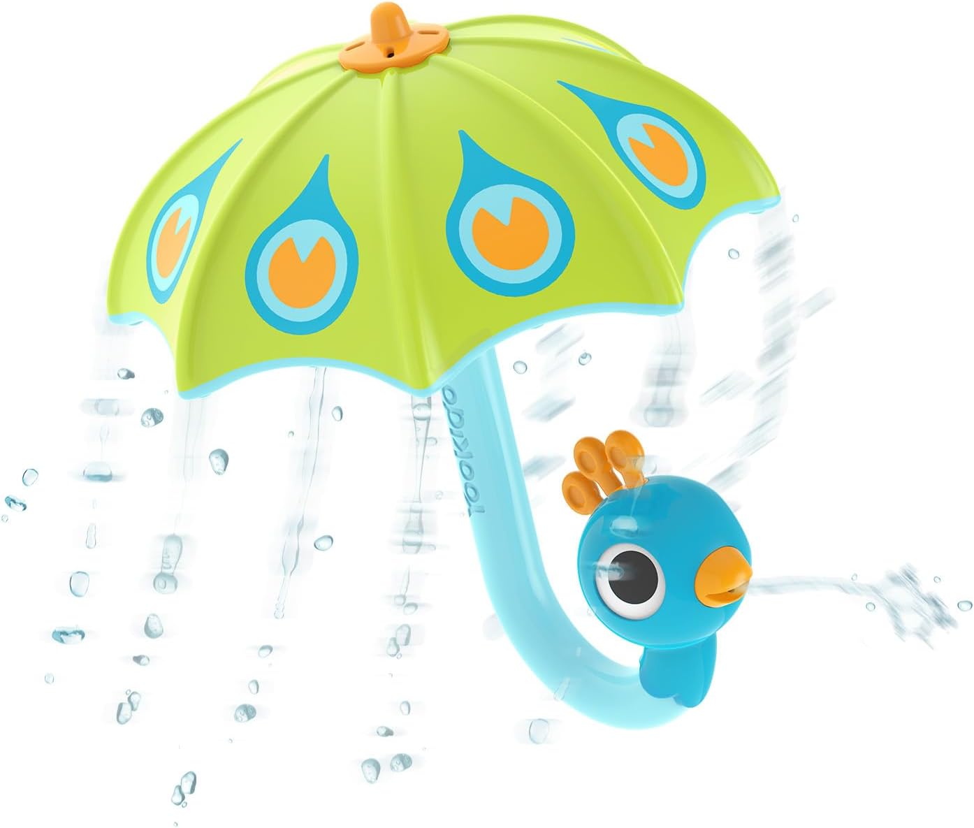 Yookidoo Green Peacock Umbrella Sprinkler - Toddler Bath & Pool Fun