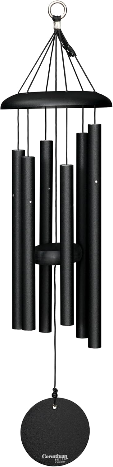 Corinthian Bells 27 Inch Black Wind Chime for Outdoor Decor