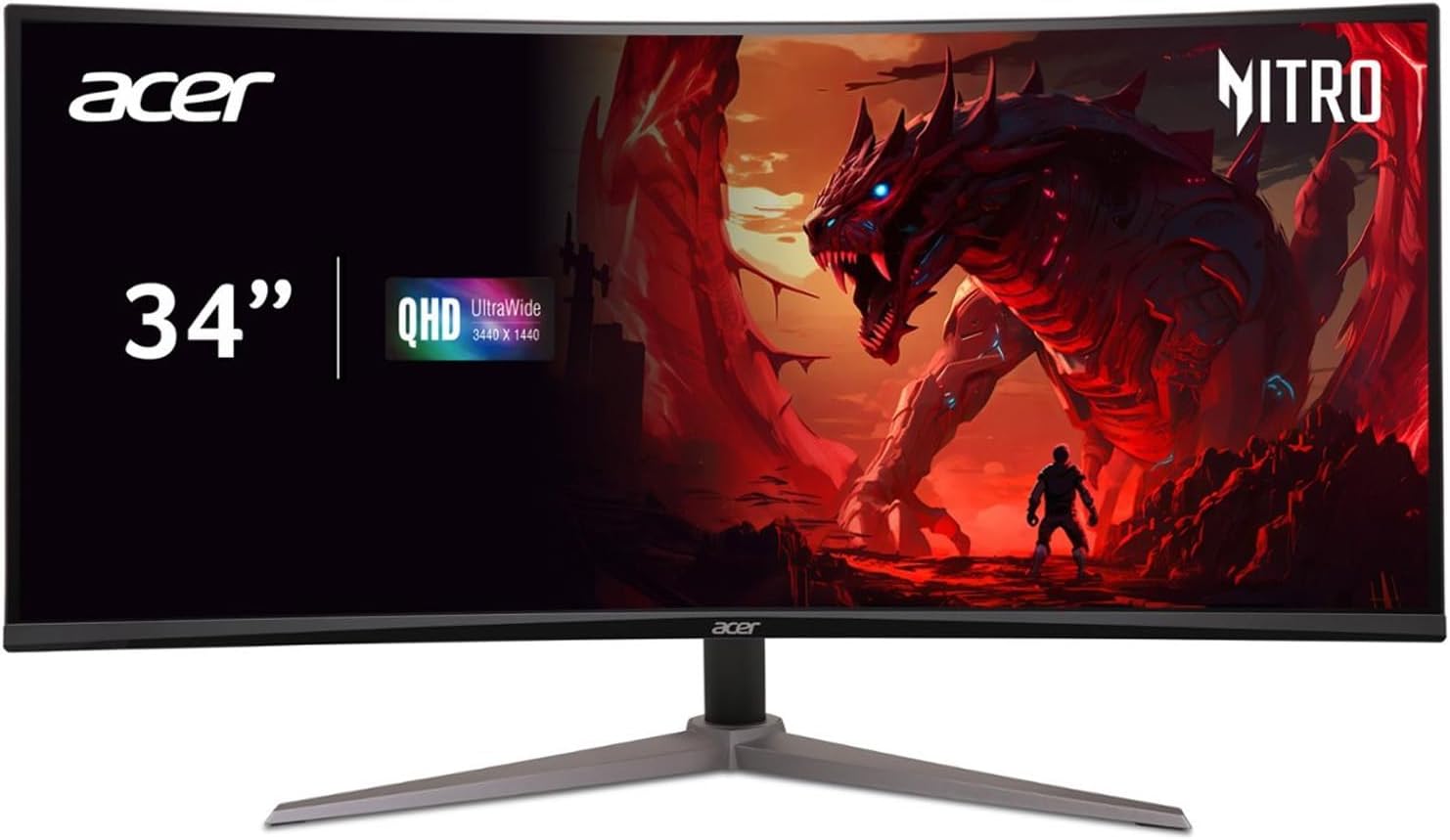 Acer ED340CU 34-inch UW-QHD Gaming Monitor with 180Hz Refresh Rate