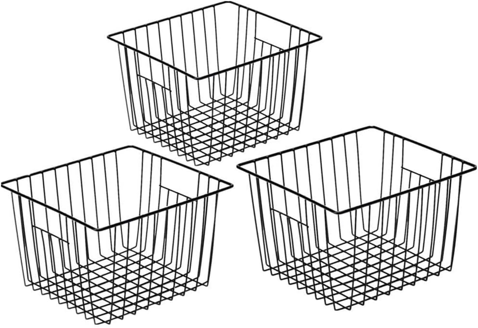 Slideep Wire Metal Basket Bin Storage for Kitchen Pantry Use
