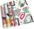 4 Pack A5 Spiral Notebook Journal A5 Size - Wirebound Ruled Sketch