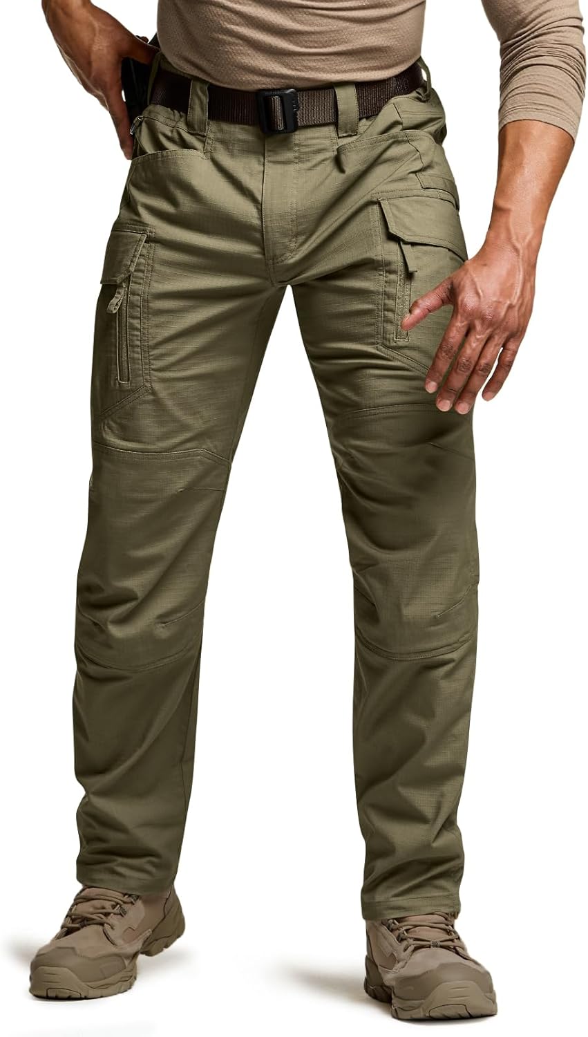 CQR Men's Flex Stretch Tactical Pants for Outdoor Activities