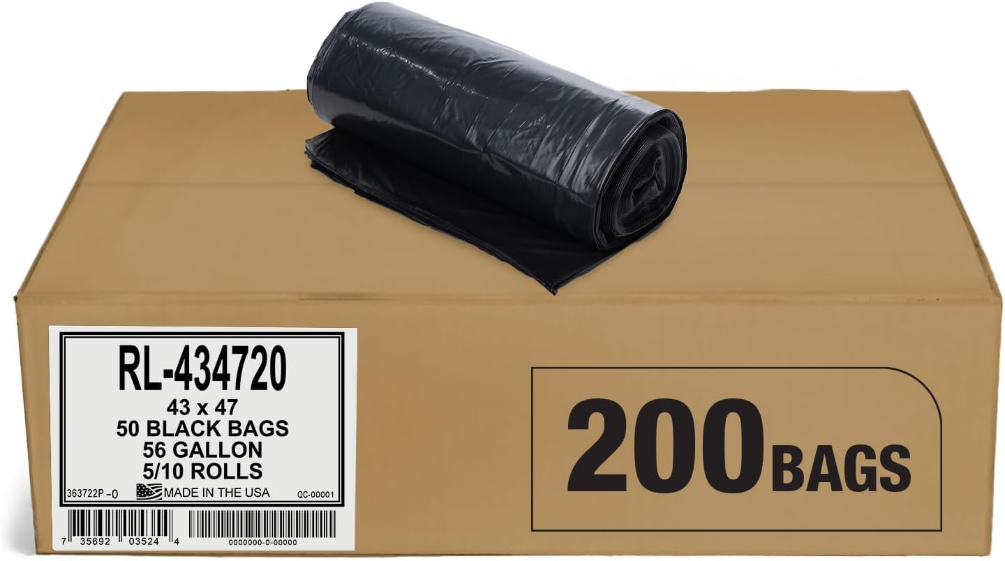 56 Gallon Heavy Duty Trash Bags - Tough, Reliable, Eco-Friendly