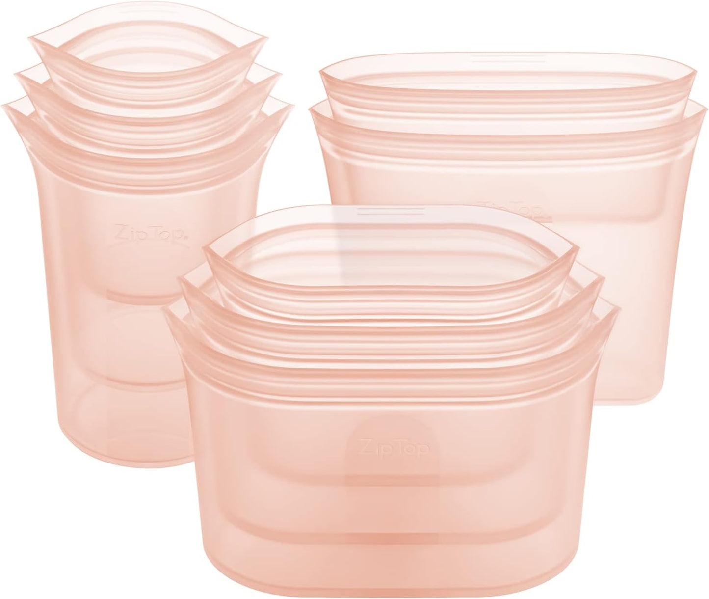 Zip Top Reusable Food Storage Bags Set of 8 - Eco-Friendly Solution