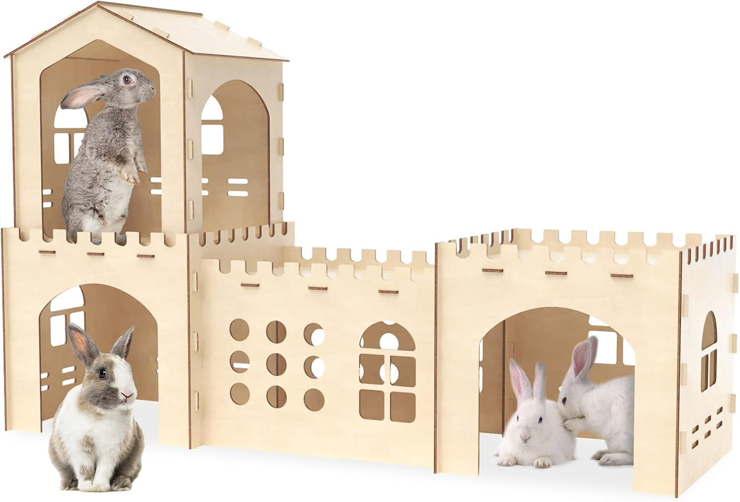 Extra Large Rabbit Hideout for Indoor Bunnies and Small Pets