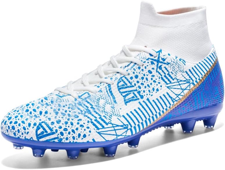 Mens Soccer Cleats Outdoor Lightweight High-Top Training Boots