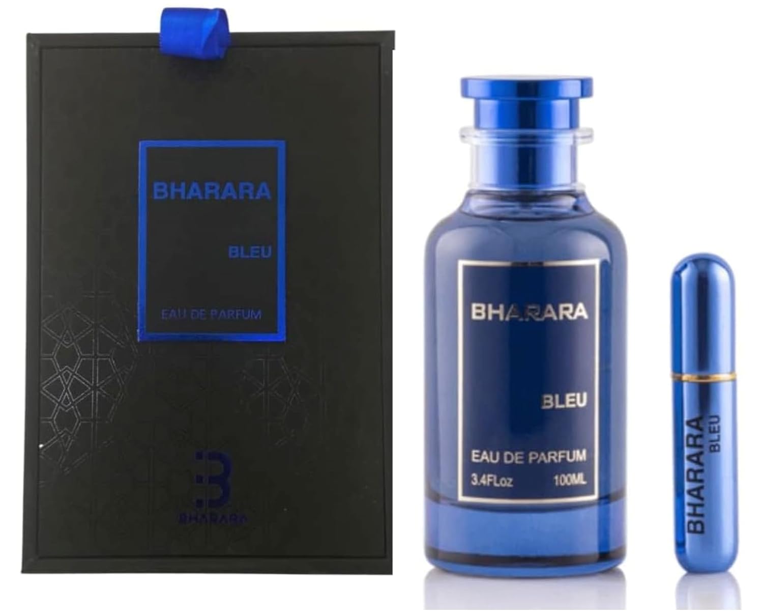 Bharara Bleu Pour Homme Eau De Parfum for Men 3.4 oz Bold Fragrance