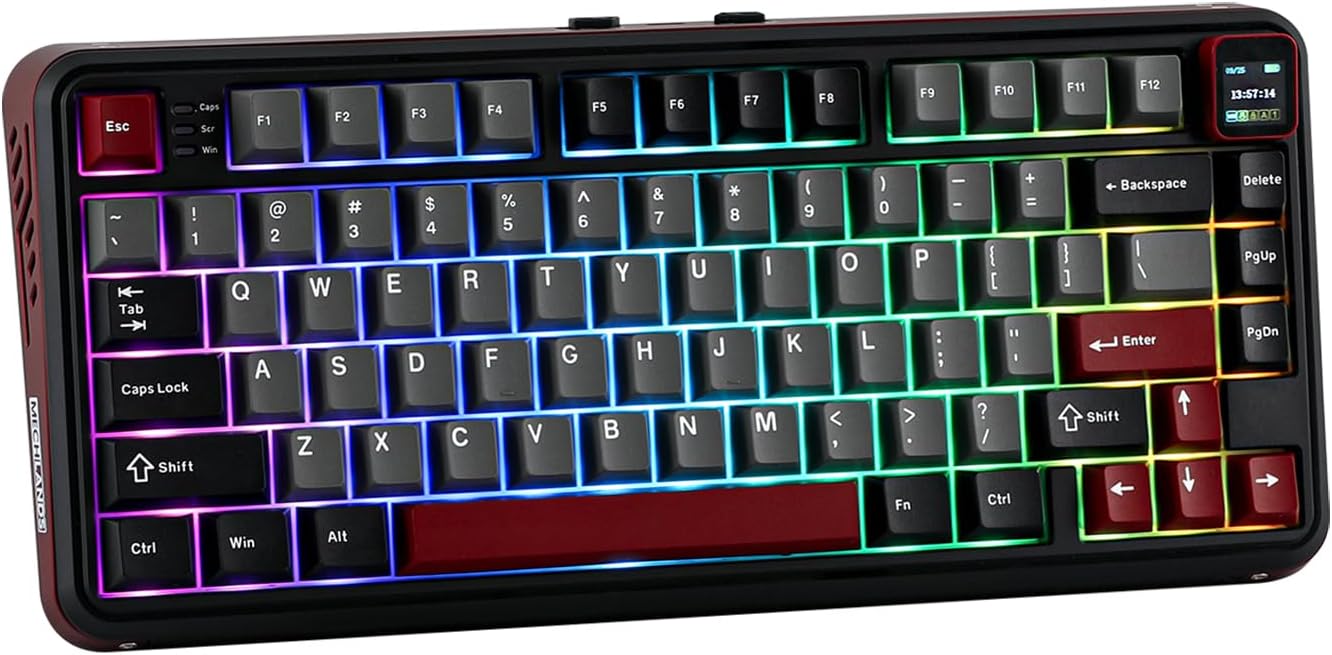 MechLands Vibe75 V2 Wireless Gaming Keyboard with Custom Screen
