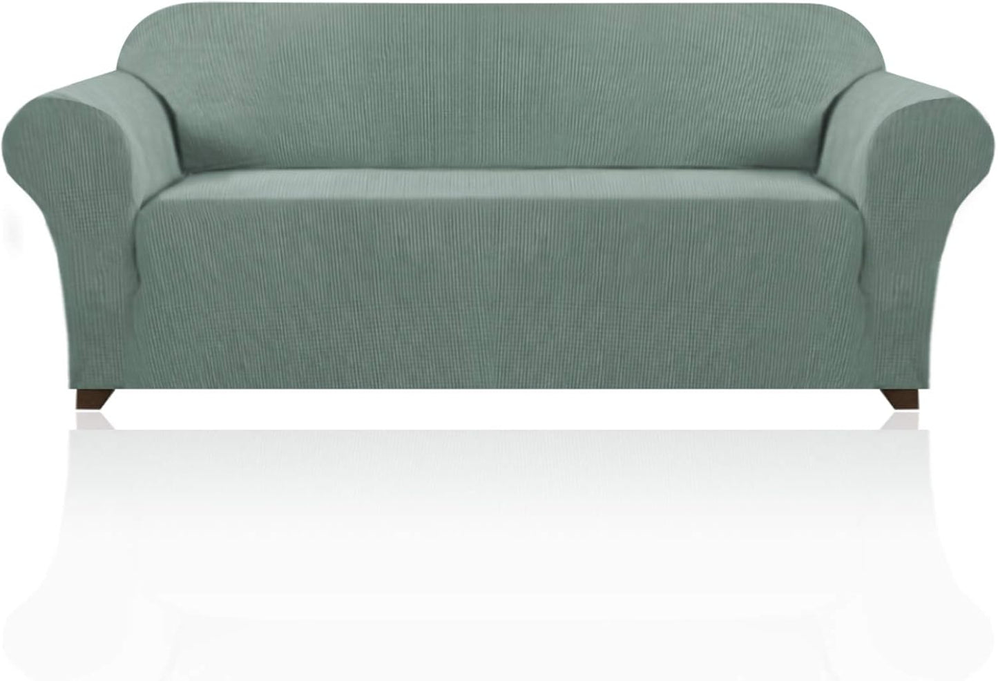 PrinceDeco Stretch Sofa Cover for 3 Cushion Couch in Sage