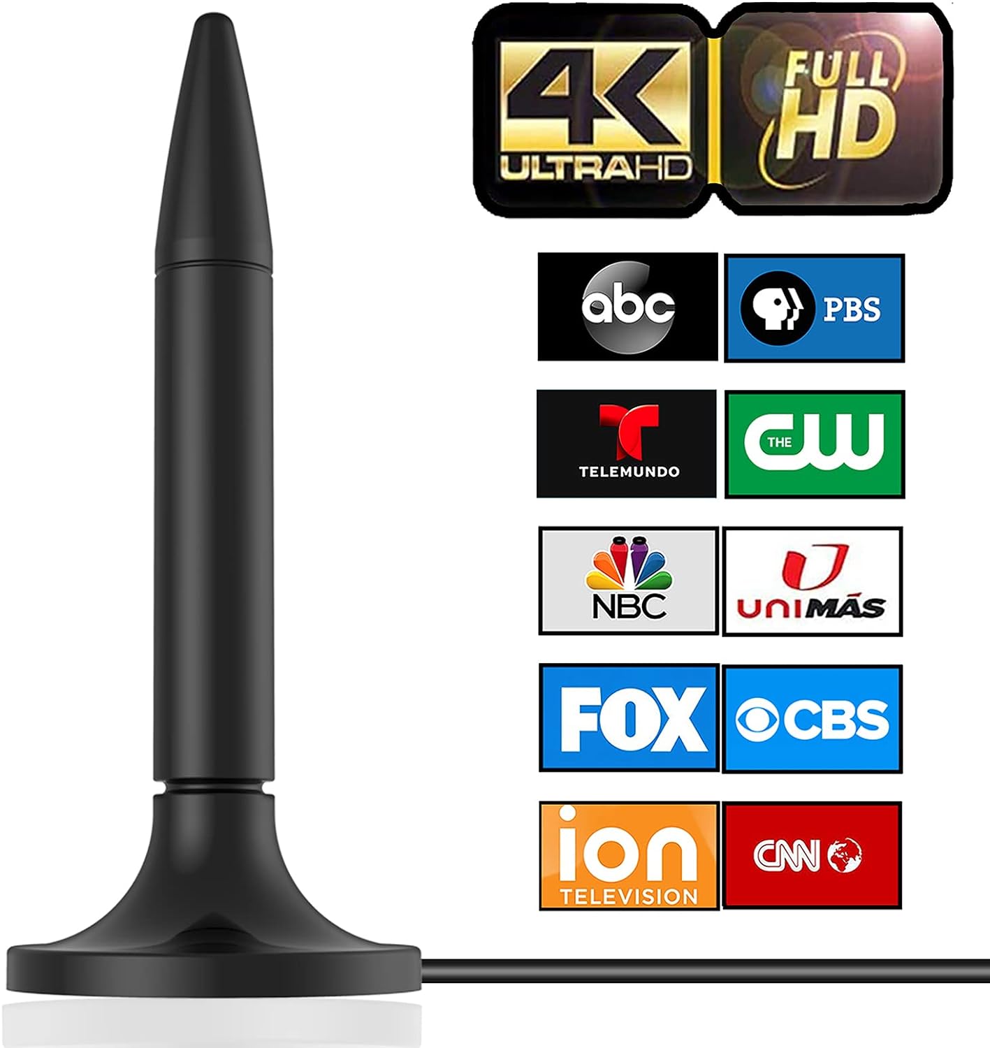 JOINUS Clear 4K HD Indoor TV Antenna - 300+ Mile Range!