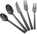 Stainless Steel Flatware Set Matte Black Cutlery Set - 20 Pieces for 4