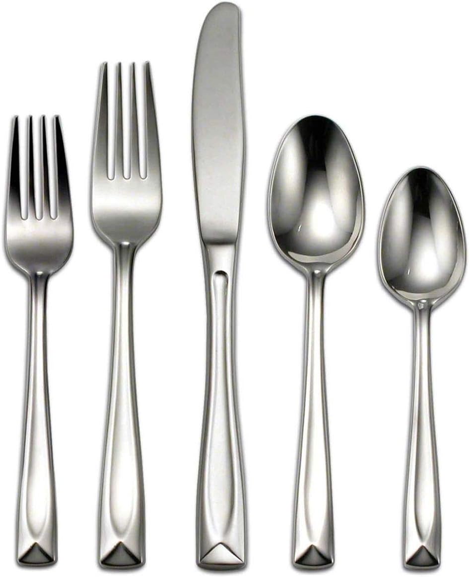 Oneida Lincoln 45-Piece Flatware Set for 8, Minimalist Design